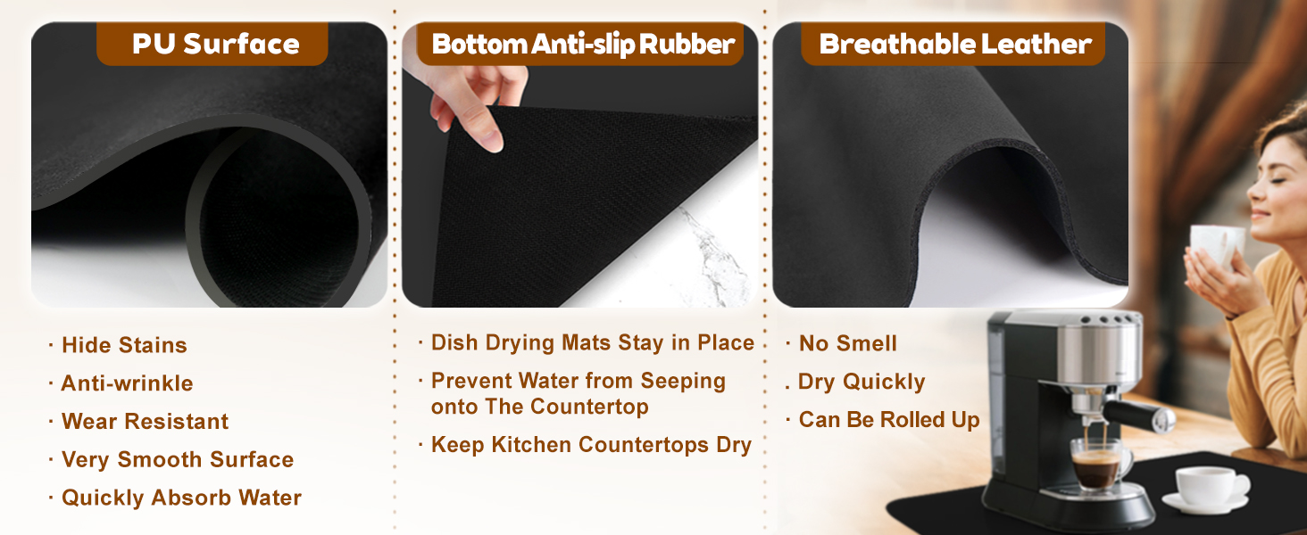 drying mat for kitchen counter