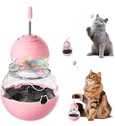 COSOWO Cat Interactive Toys Engaging Wand, Slow Food Treat Dispenser, and Tumbler Design for Indo...