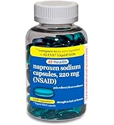 A+Health Naproxen Sodium Pain Reliever & Fever Reducer, 220 Mg, 120 Count | Liquid Gels, NSAID, H...