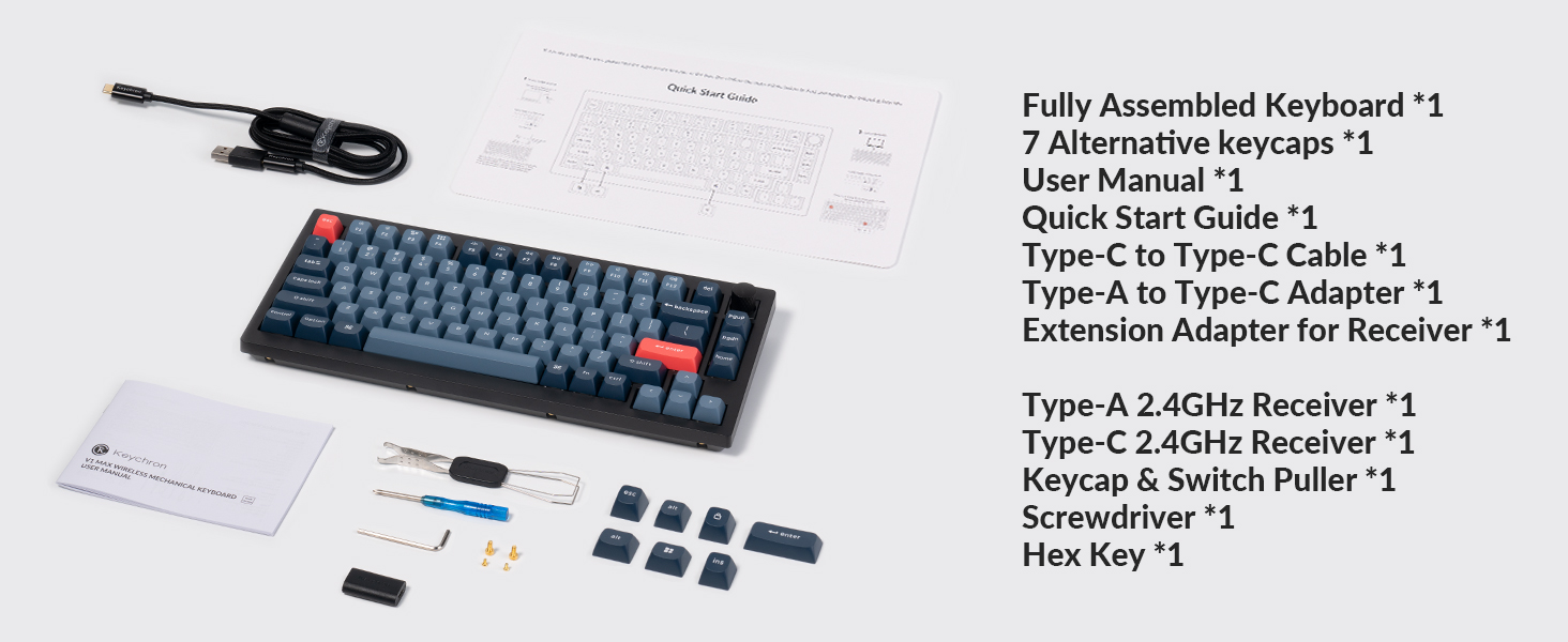 Keychron V1 Max QMK/VIA Wireless Custom Mechanical Keyboard
