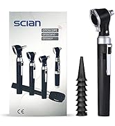 Scian Otoscope - Ear Scope with Light, Ear Infection Detector, Pocket Ear Checker Kit with 3X Mag...