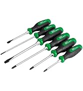 SK Magnetic Screwdriver Set, S2 Steel, 3 Slotted & 3 Phillips Screwdrivers, SureGrip Handle