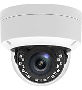 Tennoz 8MP 4K PoE IP Vandal Dome Security Camera Outdoor, H.265 IP Network PoE Camera with 2.8mm ...
