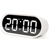 mooas Pop Mirror Digital Alarm Clock, LED Desk Clock with Nightlight, Snooze, Indoor Temperature,...