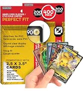EVORETRO 400 Perfect Fit Sleeves - Pokemon, MTG, YugiOh, Paldean Fates, Lorcana, One Piece, Drago...