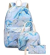 BLUBOON Teen Girls School Backpack Kids Bookbag Set with Lunch Box Pencil Case Travel Laptop Back...