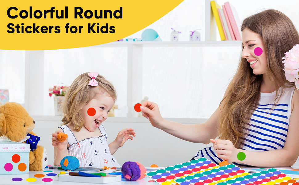 colored dot stickers