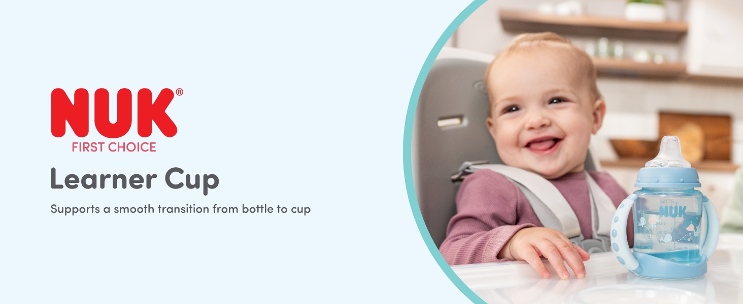 nuk first choise learner cup soft spout spill leak proof mickey mouse bpa free 6 months easy grip