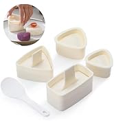 5 Pcs Onigiri Mold Maker, Rice Ball Sushi Mold Kit, Triangle Sushi Musubi Maker for Kids Lunch, H...
