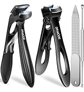 Toenail Clippers for Thick Toenails for Seniors, Angled Head Long Handled Toe Nail Clippers for M...