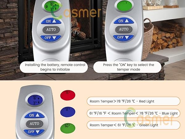 casmer fireplace remote control kit