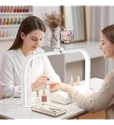 LIONVISON Half Moon Light for Nail Desk: 29" Larger Arch Nail Light for Nail Tech - Foldable Half...