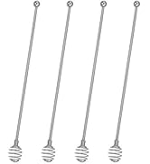 Coffee Stir Sticks,BURLIHOME Stainless Steel Swizzle Sticks 4Pcs Reusable Beverage Stirrers with ...