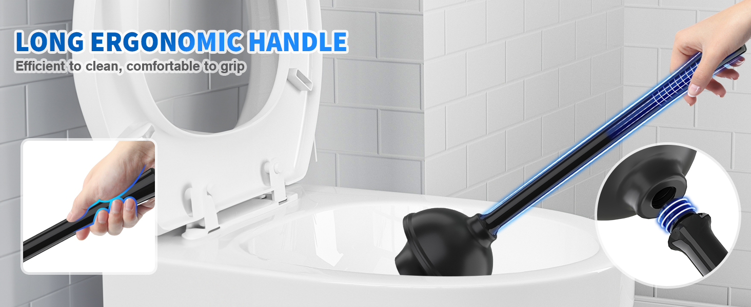 Toilet plunger and brush set