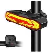 Cruxer Smart Bike Tail Light with Turn Signals and Alarm, Rear Light for Night Riding, USB-C Rech...
