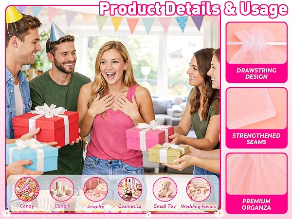 Large Organza Gift Bags