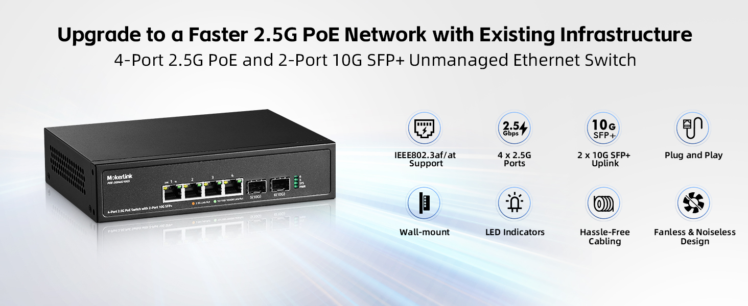 4-Port 2.5G PoE Etherent Switch