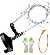 Drain Auger 25 Feet Plumbing Snake Pipe Snake Professional Drain Clog Remove Tool for Sewer, Come...