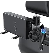 Multi Car Retractable Backseat Car Charger 5 in 1 Car Charging Station Box for iPhone/Samsung, 60...