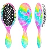 Detangling Brush for Kids' Curly, Thick Hair - Wet/Dry Unicorn Brush, Pain-Free Detangler Comb fo...