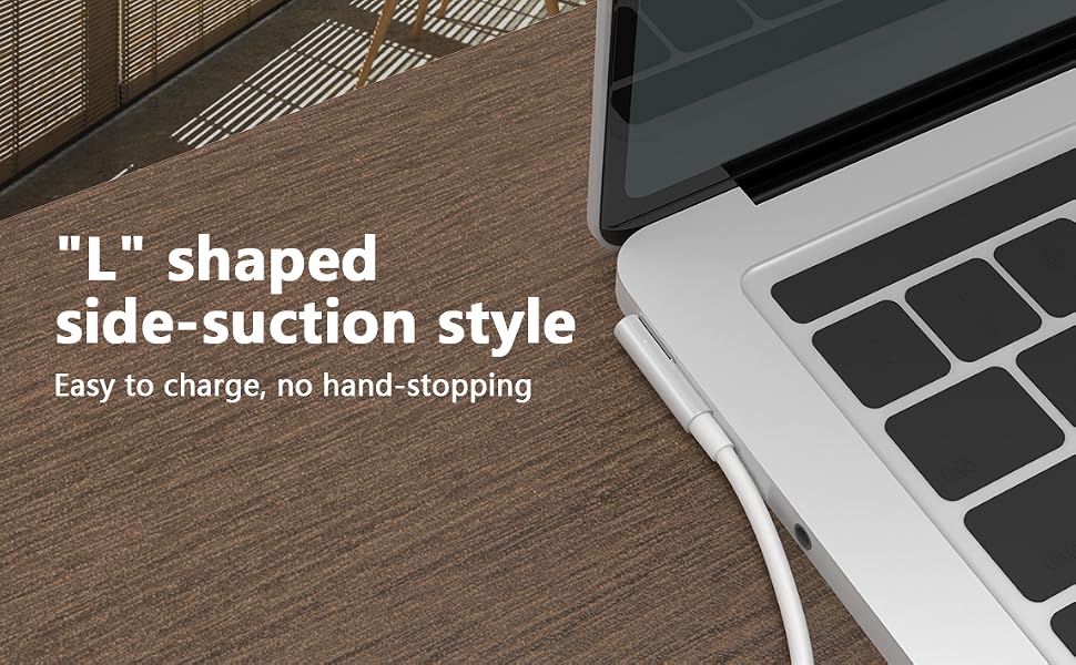 "L" shaped side-suction styleEasy to charge, no hand-stopping