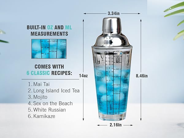 Glass Cocktail Shaker
