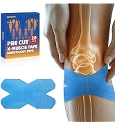Kinesiology Tape – Waterproof and Hypoallergenic Athletic Tape for Muscle Support, Knee, Shoulder...