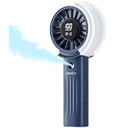 HandFan Upgraded Misting Fan with LED Display – Extreme Cooling Portable Handheld Fan with Water ...