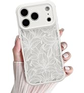 XIZYO for iPhone 17 Pro Max Case Cute Floral, Lily Flower/White | Girly Women Flowers Aesthetic P...