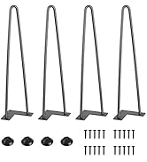 SMARTSTANDARD 16 Inch Heavy Duty Hairpin Furniture Legs, Metal Home DIY Projects for Nightstand, ...