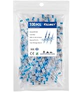 Kuject 100PCS Solder Seal Wire Connectors AWG 16-14, Blue Solder Seal Heat Shrink Butt Connectors...