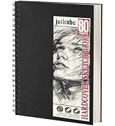 Hardcover Sketch Book 9 x 11 inches,1 Pack 80-Sheets (68lb/100gsm),Double-Sided Hardbound Sketchb...