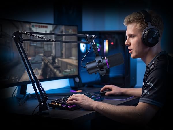 Gaming Microphone with Boom Arm