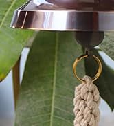 The Metal Magician Steering Wheel Wall Mounted Solid Brass Bell for Dinner, Indoor, Outdoor, Scho...