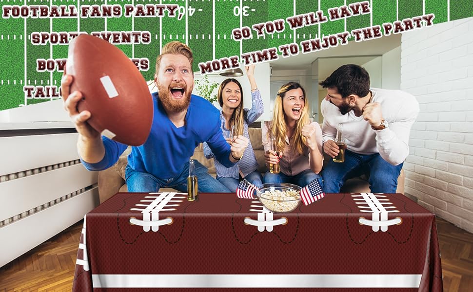 Football Tablecloth 3 Pack Football Party Decorations