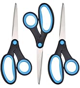 Left Handed Scissors for Adults, 8 Inch Lefty Scissors Bluk for big Kids Student, All Purpose Sha...
