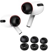 Lanwow Premium Memory Foam Tips for AirPods Pro. No Silicone Eartips Pain. Anti-Slip Eartips. Fit...