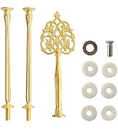 Happy Will 3 Tier 14" Heavy Metal Cake Stand Holder Fruit Plate Stand Fitting Hardware Rod with S...