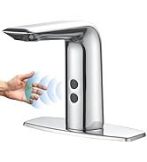 BWE Automatic Motion Sensor Touchless Bathroom Sink Faucet Electronic Infrared Hands Free Commerc...