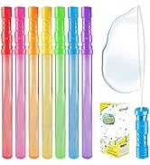 Bubble Wand, 28 Pack 14’’ Big Bubble Wands Bulk(7 Colors), Non-Toxic Smelless Bubble Toy for Kid ...