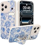 Jefonha Case for iPhone 17 Pro Max Silicone Phone Case with Strap for Women Girls Cute Elegant Fl...