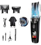 Vinid Professional Hair Clipper with Built-in Vacuum Suction Self-Cleaning, No Mess Haircut Kit, ...