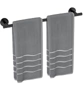 Luxbaro Matte Black Towel Bar 24 Inch, Thicken Towel Rack for Bathroom Wall, SUS304 Stainless Ste...