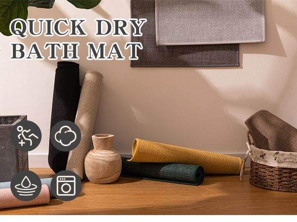 quick dry bath mat