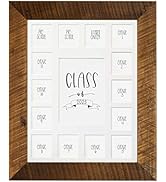 Rustic Red Door Co School Years Reclaimed Wood Picture Frame with Mat - 11x14 Wooden Framed 15 Ph...