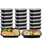 KUMD 20 Pack(40 Pieces) 32 oz Meal Prep Containers with Lids, Leakproof Food Storage Containers f...