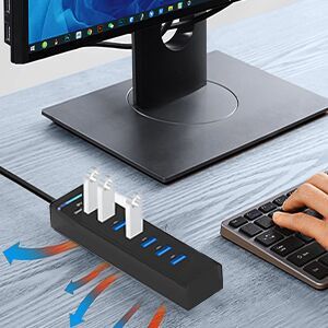 USB Hub 3.0, VIENON 7-Port USB Data Hub Splitter