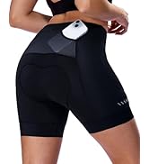 Sportneer Womens 4D Padded Bike Shorts - 4D Bicycle Cycling Shorts with 3 Pockets for Mountain Bi...