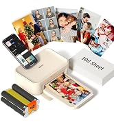 4x6 Photo Printer, CP4100 Photo Printer for iPhone & Android with 108 Sheets & 2 Cartridges, Wi-F...