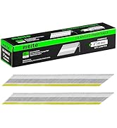 meite 15 Gauge Finish Nails, 2 Inch 34 Degree 15 Gauge Angled Finish Nails in Galvanized for Elec...